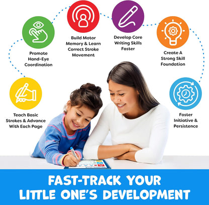 Preschool Learning Activities - Letter Tracing Books for Kids Ages 3-5 - Toddler Handwriting Practice - Learning Books for 4 Year Olds, Educational Learning Toys for 3 Year Old - 4 Year Old Boy Toys