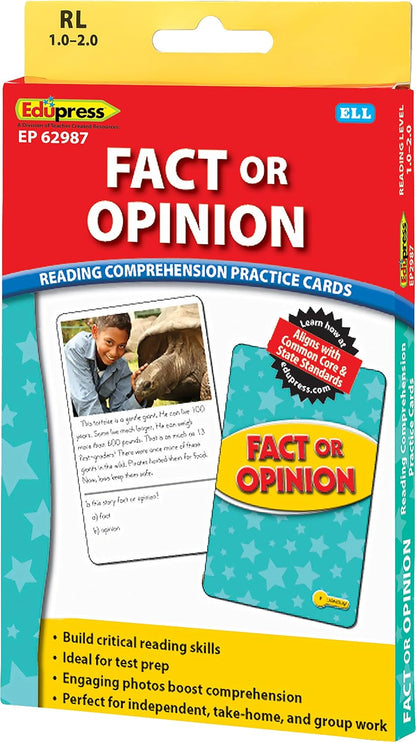 Edupress Reading Comprehension Practice Cards, Informational Text, Red Level (EP63437) Medium