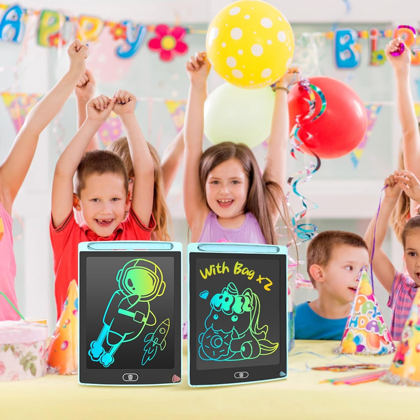 3 Pack LCD Writing Tablet, Colorful Toddler Drawing Tablet Doodle Board for Kids, Erasable Reusable Electronic Drawing Pad, LEYAOYAO Educational and Learning Toy for 3-6 Years Old Boy and Girl