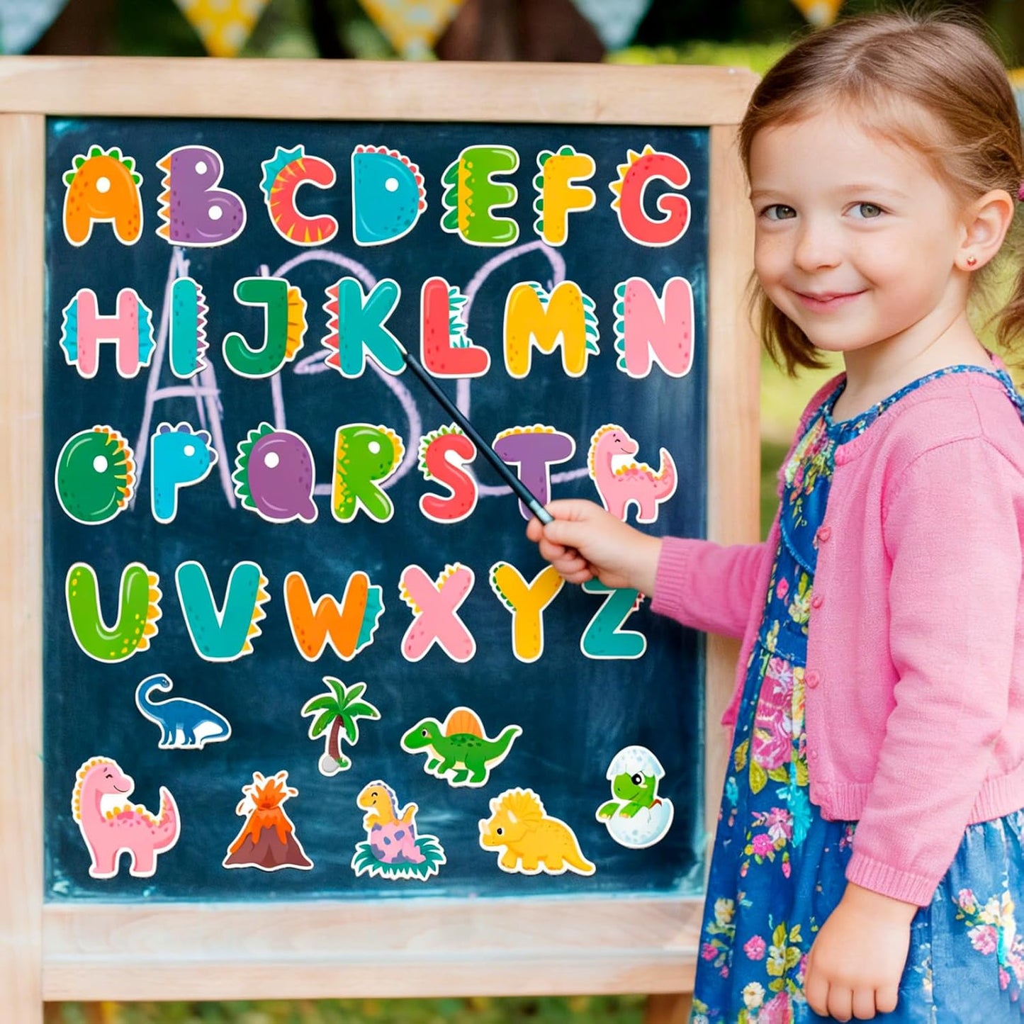 Magnetic Letters and Numbers for Fridge, Cute Colorful Animal Alphabet 26 Uppercase Letters 0-9 Numbers, Fridge Magnets Set for Learning Spelling Girls