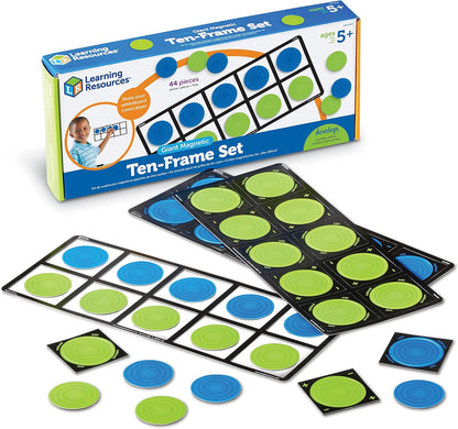 Learning Resources Rainbow Ten-Frames Classroom Set, 140 Pieces - Math Tools for Students Ages 5+, School Supplies and Teacher Resources, Classroom Supplies