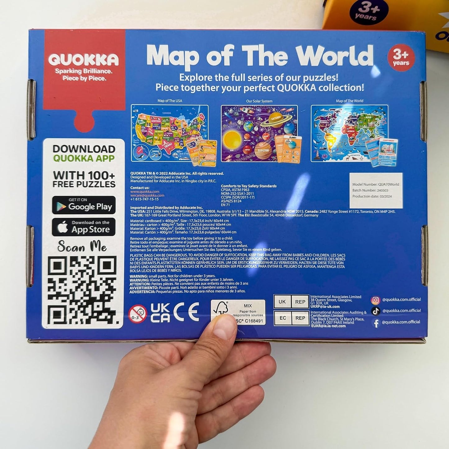 United States Puzzles for Kids Ages 4-6 - 70 Pcs USA Map Kids Puzzle with 50 Cards 400+ USA Facts - State & Capitals Floor Jigsaw Puzzles for Children 6-8 - Educational Toys Gift for Boys Girls