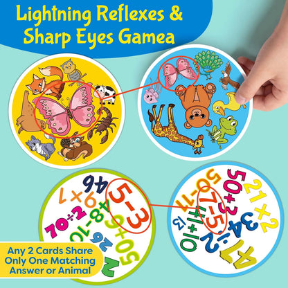 Edulok Memory Card Game, Kids Sight Word Piles Card Games, Animal Table Match Game for Toddlers, Indoor Recess Family Games, Preschool Classroom Reading Games, Homeschool Supplies