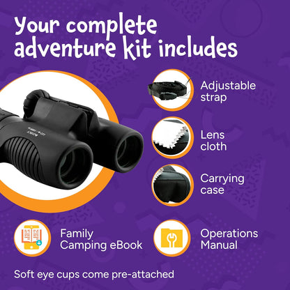 Think Peak Pink Binoculars Science Toy for Kids Ages 3-12 Years - Real Compact Outdoor Adventure & STEM Educational Nature Hiking Explorer for Bird Watching, Camping Children’s Birthday Gift