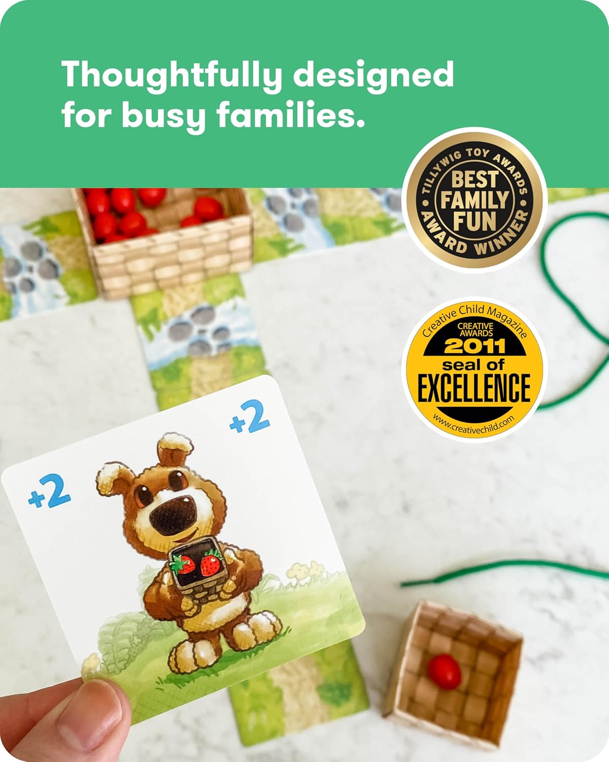 SimplyFun Uncle Beary’s Bedtime - an Engaging and Educational Toddler Game - Learn to Develop Counting Skills, Focus and Self Control - 2 to 4 Players, for Kids Ages 3 & Up