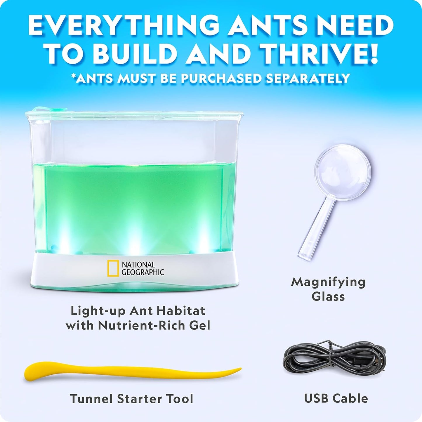 National Geographic Butterfly Growing Kit - Butterfly Habitat Kit with Voucher to Redeem 5 Caterpillars (S&H Not Included), Butterfly Cage, Feeder (Amazon Exclusive)