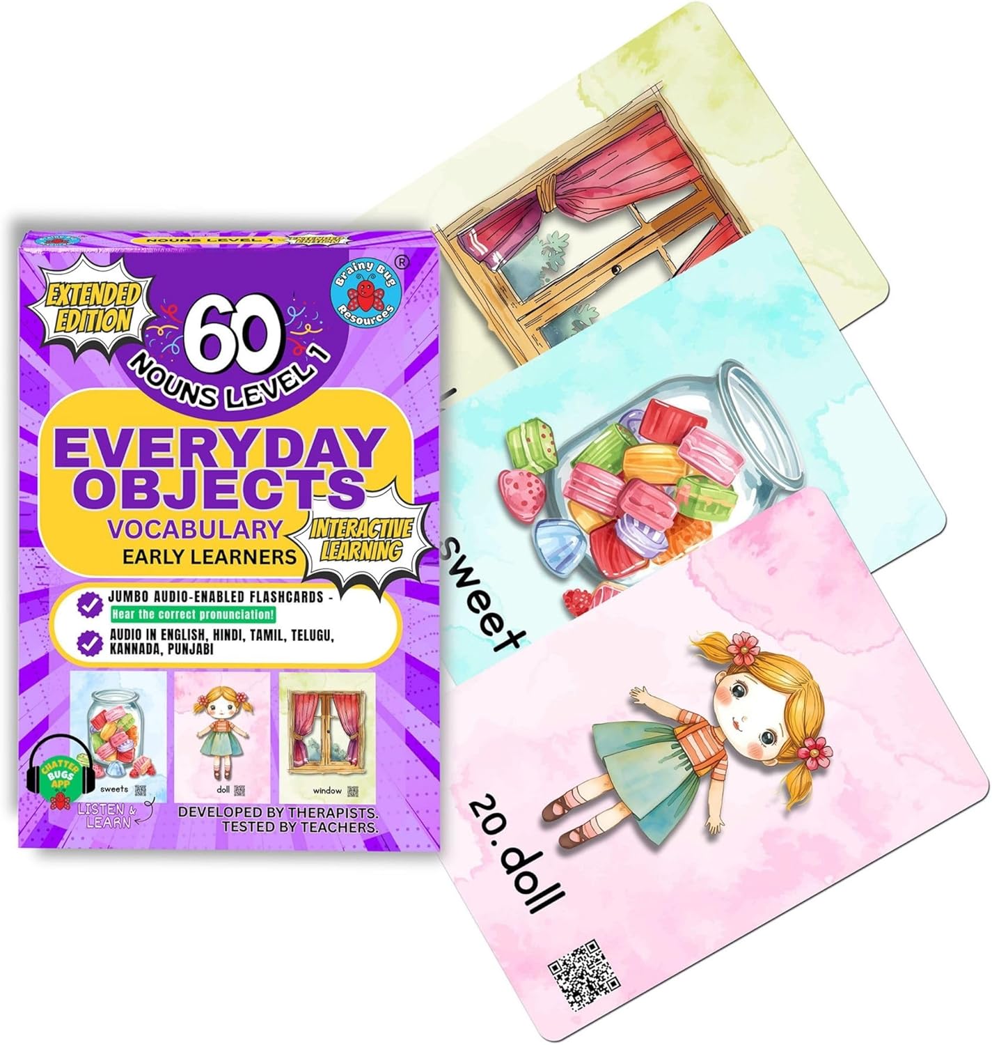 Verbal Reasoning Language Flash Cards for Kids | Q&A Learning Deck for ESL, Home Schooling & Special Needs | Parent and Professional Use