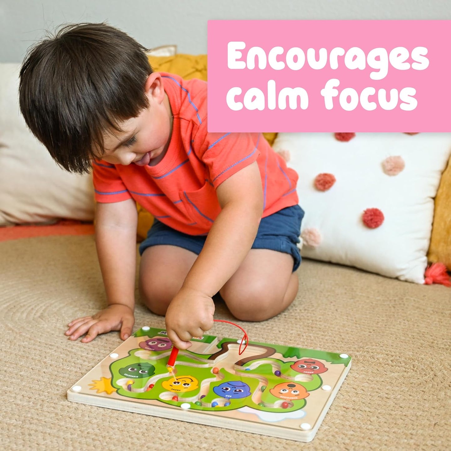 Spark & Wow Magnetic Maze | My Emotions Tree | Magnet Board for Toddlers | Six Emotions & Colors | Ages 18m+ | Emotional Regulation Tools for Kids