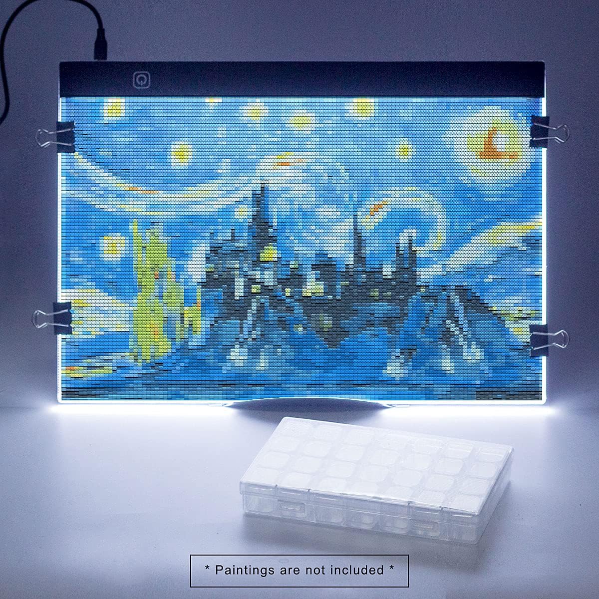 SevenFish B4 Diamond Painting Tools LED Light Box, Ultra-Thin Adjustable Brightness Diamond Art Light Board Light Pad for Tracing, Drawing, Sketching, Animation, Stenciling, 5D Diamond Painting