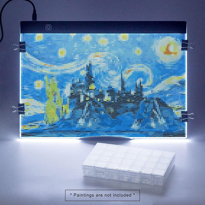 SevenFish B4 Diamond Painting Tools LED Light Box, Ultra-Thin Adjustable Brightness Diamond Art Light Board Light Pad for Tracing, Drawing, Sketching, Animation, Stenciling, 5D Diamond Painting