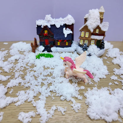 Sensory Bin Filler for Toddlers, Fake Snow Play Sand, Soft Latex Sensory Table Fillers for Classroom Learning, White Sensory Material for Indoor Sensory Play
