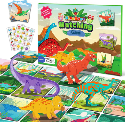 zheyistep 100 PCS Animal Matching Game for Kids Toddlers Memory Game, Animal Match Game Concentration Card Game for Boys Girls Preschool Learning Activities