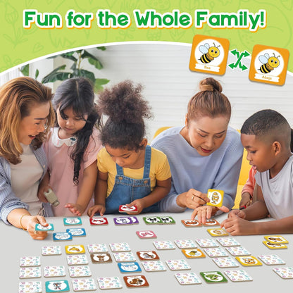 Edulok Memory Card Game, Toddler Match Game, Learn Spanish for Kids, Bilingual Flash Cards, Learning Toys for 4 Year Old, Preschool Learning Activities, Homeschool Supplies, Kindergarten Toys