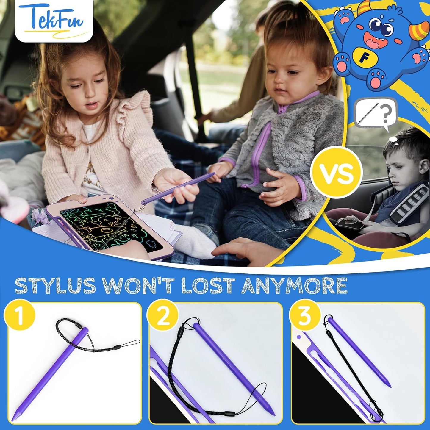 Birthday Gifts for Kids, 10inch LCD Writing Tablet Doodle Board, Mess Free Coloring Drawing Pad,Toddler Travel Toys, 3 4 5 6 7 8 Year Old Girl Birthday Gift, Christmas Easter Toys