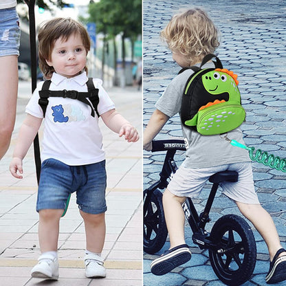 Accmor Toddler Harness Backpack Leash, Cute Dinosaur Backpacks with Anti Lost Wrist Link, Cute Mini Child Backpack Wristband Tether Strap and Protection Leashes for Boys Girls Aged 1-3 Years