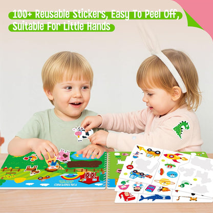 Logic Puzzles Game Pad, 30 Reusable & Erasable Logical Thinking Games-Sudoku, Scavenger Hunt, Math Games, Dry Erase Brain-Boosting Puzzles Activities Pad for Kids, Road Trip, Airplane & Car Travel