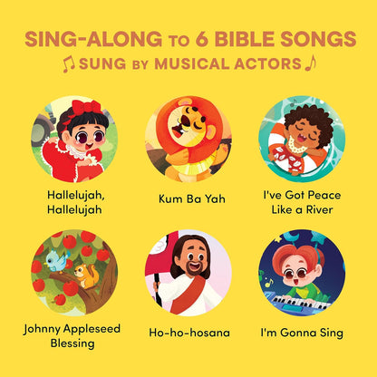 Dance with Jesus Christian Sound Books for Kids - 6 Bible Songs for Toddlers – Christian Gifts for Kids - Baby Bible for Baptism, Christening, Dedication Gifts, Sunday School, Preschool Homeschool