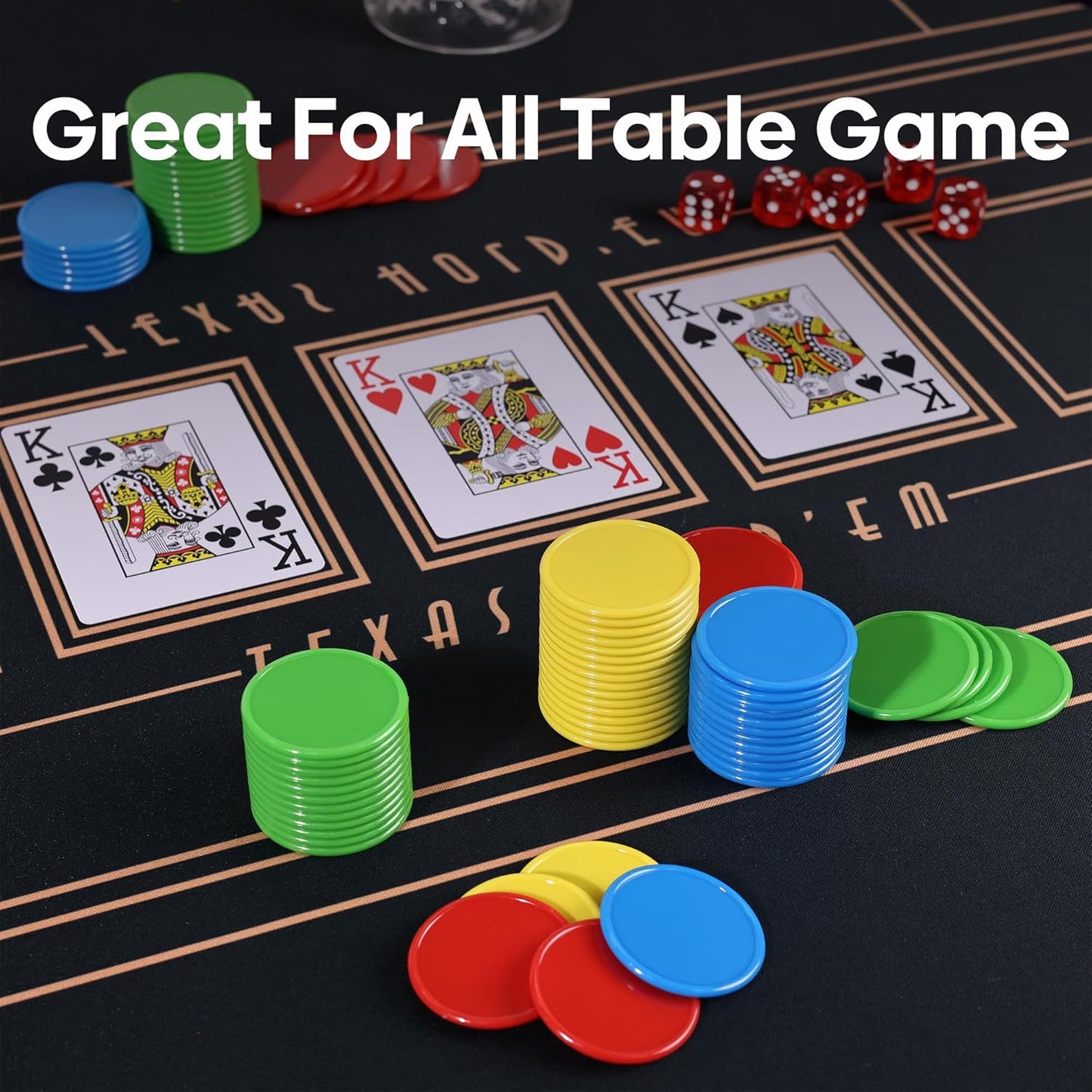 1.45 Inch Plastic Poker Chips for Game Tokens Bulk Poker Card Game Chips
