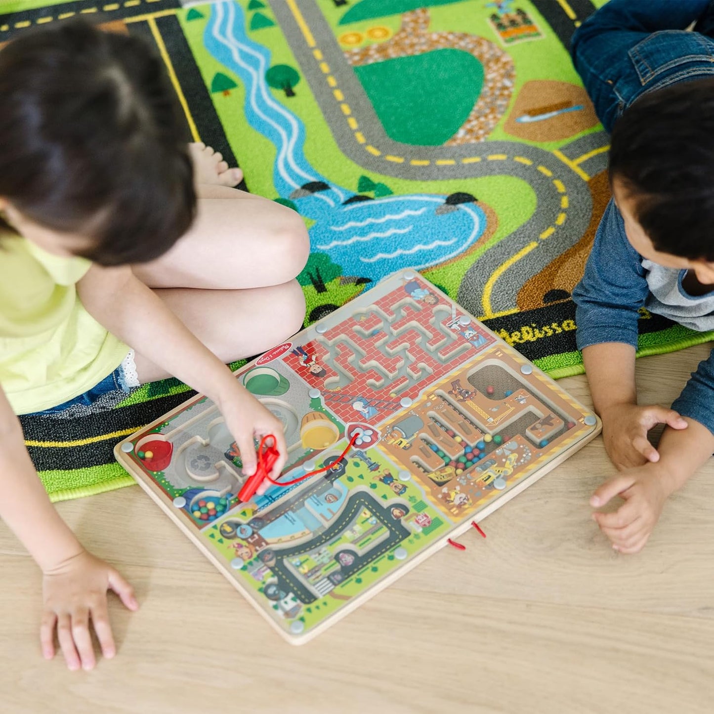 Melissa & Doug PAW Patrol Wooden 4-in-1 Magnetic Wand Maze Board - FSC Certified