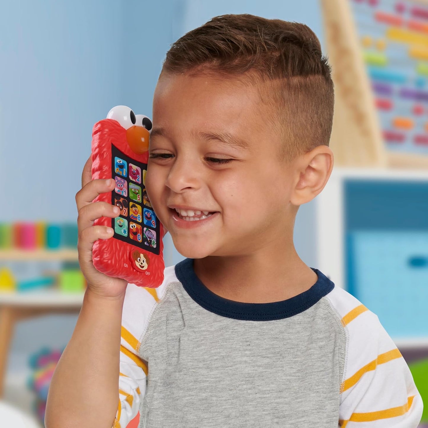 Sesame Street Learn with Elmo Pretend Play Phone, Learning and Education, Easter Basket Fillers, Gifts, Presents, Kids Toys for Ages 2 Up by Just Play, Kids Toys for Ages 2 Up by Just Play
