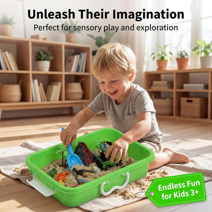 AGENTLAN Ocean Sensory Bin, Ocean Sensory Water Toys with Sea Animal for Toddlers Boys and Girls, Kids Toys Gift Sand Box for Age 3 4 5 6 7 8
