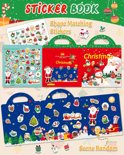 Benresive Reusable Sticker Books for Toddlers, Fun Travel Stickers for Kids, Toddler Sticker Book, Crafts Activities for Toddlers, 3 and Up Birthady Gifts - Vehicle