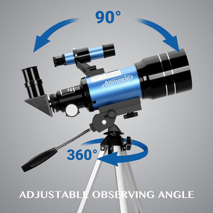 AOMEKIE 40/400 Portable Telescopes with Tabletop Tripod 2 Eyepieces for Kids and Astronomy Beginners with Finderscope and Compass,Space,Gifts(32, x)