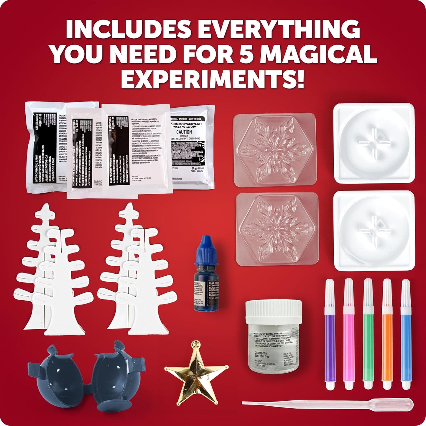 Blue Marble Science Surprise Christmas Ornament Kit for Kids- 4 Dig Kit Ornaments with Gemstone and Dinosaur Dig Bricks, Dino Digging Toys for Kids, Gem Excavation Stocking Stuffer for Boys and Girls