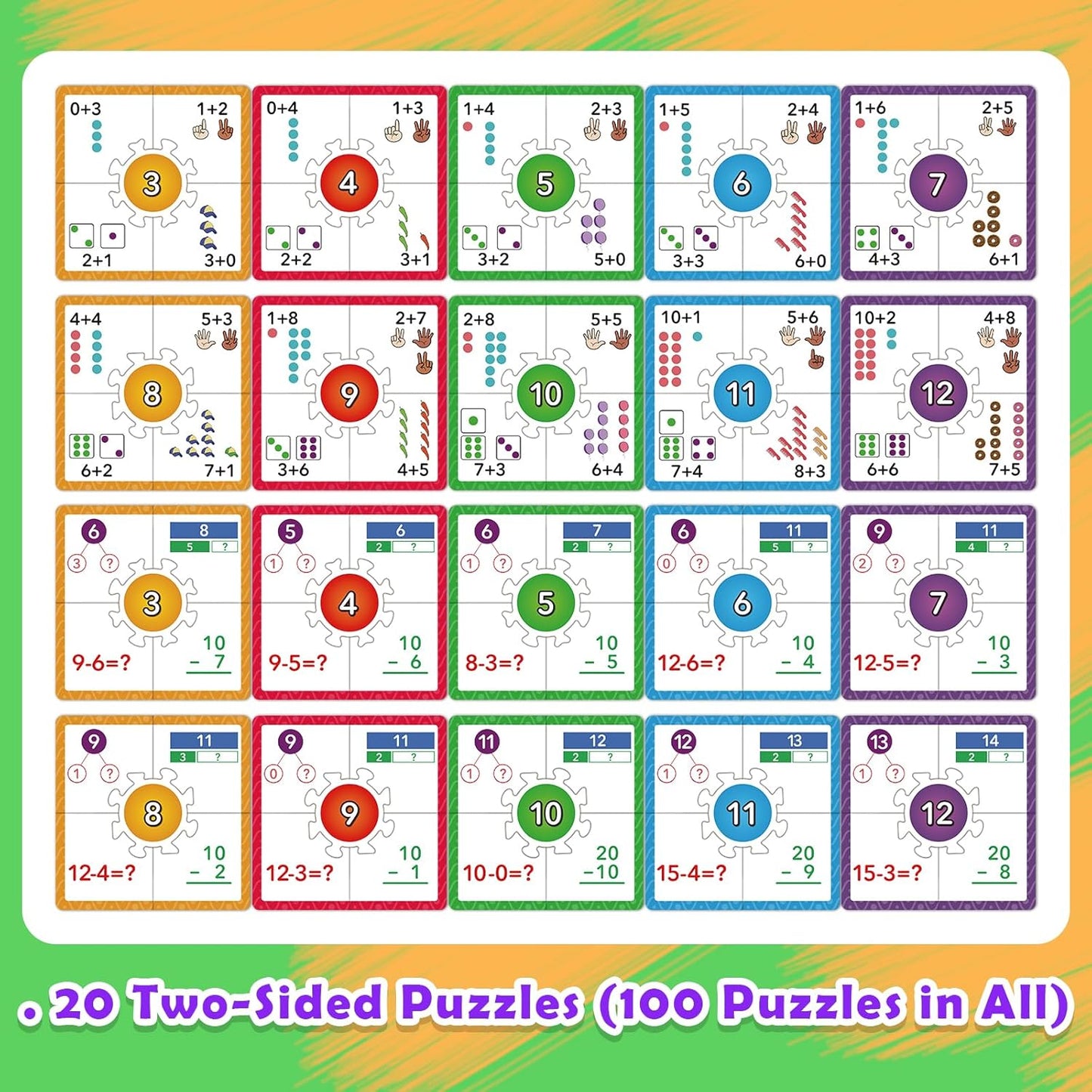 Edulok Math Games for Kids 5-7, Addition and Subtraction Educational Games, Kindergarten Learning Activities, Classroom Must Haves