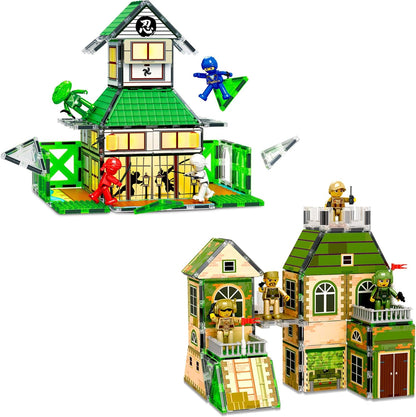 PicassoTiles 60pc Magnetic Tile Princess Castle Building Set with Double Sided Printed Tiles 2 Character Figures STEM Educational Toy Kit for Kids Pretend Play Montessori Learning Ages 3 to 8 PTQ04