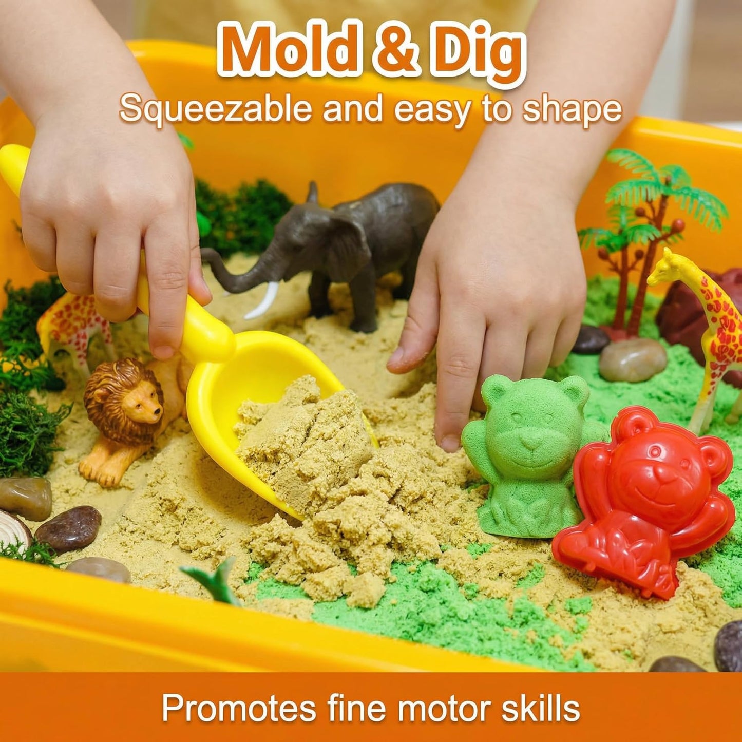 Galaxy Sensory bin, Gemstone Dig Kit,Galaxy Excavation Gem Kit with 5 Real Gemstones for Kids,Space Planet Toys STEM Science Kits,Alien Sandbox Play Set for Girls Boys 3 4 5 6 Years Old