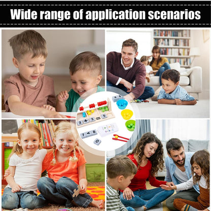 Genérico Wooden Abacus for Children - Early Learning with Wood, Abacus Counter with Beads to Match Colors - for Children Over 3 Years Old in Home Classroom