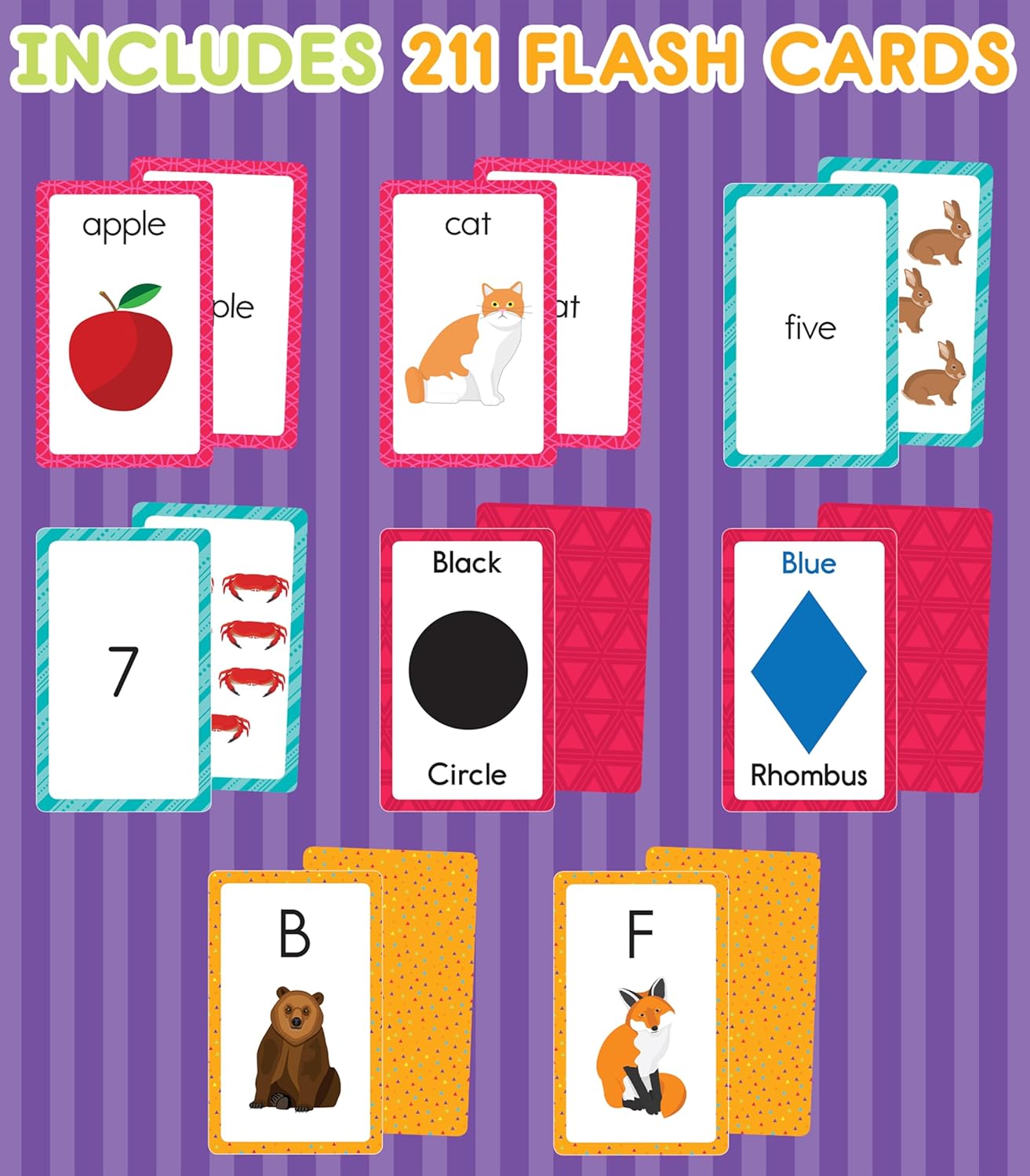 Carson Dellosa Addition, Subtraction, Division, and Multiplication Flash Cards, 4 Sets of Flashcards, Math Games for Kids 8-12, 3rd Grade Mathematics and Up