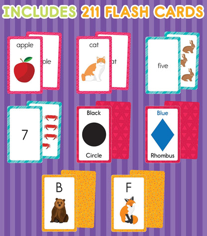 Carson Dellosa Addition, Subtraction, Division, and Multiplication Flash Cards, 4 Sets of Flashcards, Math Games for Kids 8-12, 3rd Grade Mathematics and Up