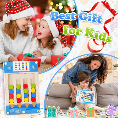 Kids Montessori Magnetic Wooden Toys: 3 4 5 6 7 Year Old Birthday Gift for Boys Girls Age 4-7 Preschool Educational Learning Activities Toy Sensory Autistic Puzzle Maze Game Present for Toddlers