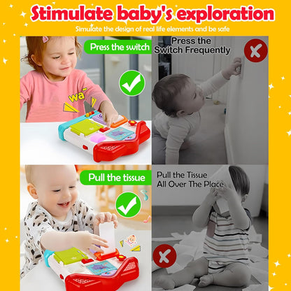 Montessori Busy Board Sensory Toys for Toddlers 1-3, Activity Music & LED Light Up Montessori Toys for 2+ Year Old, Travel Toys for 2 Year Old Boys & Girls, 2025