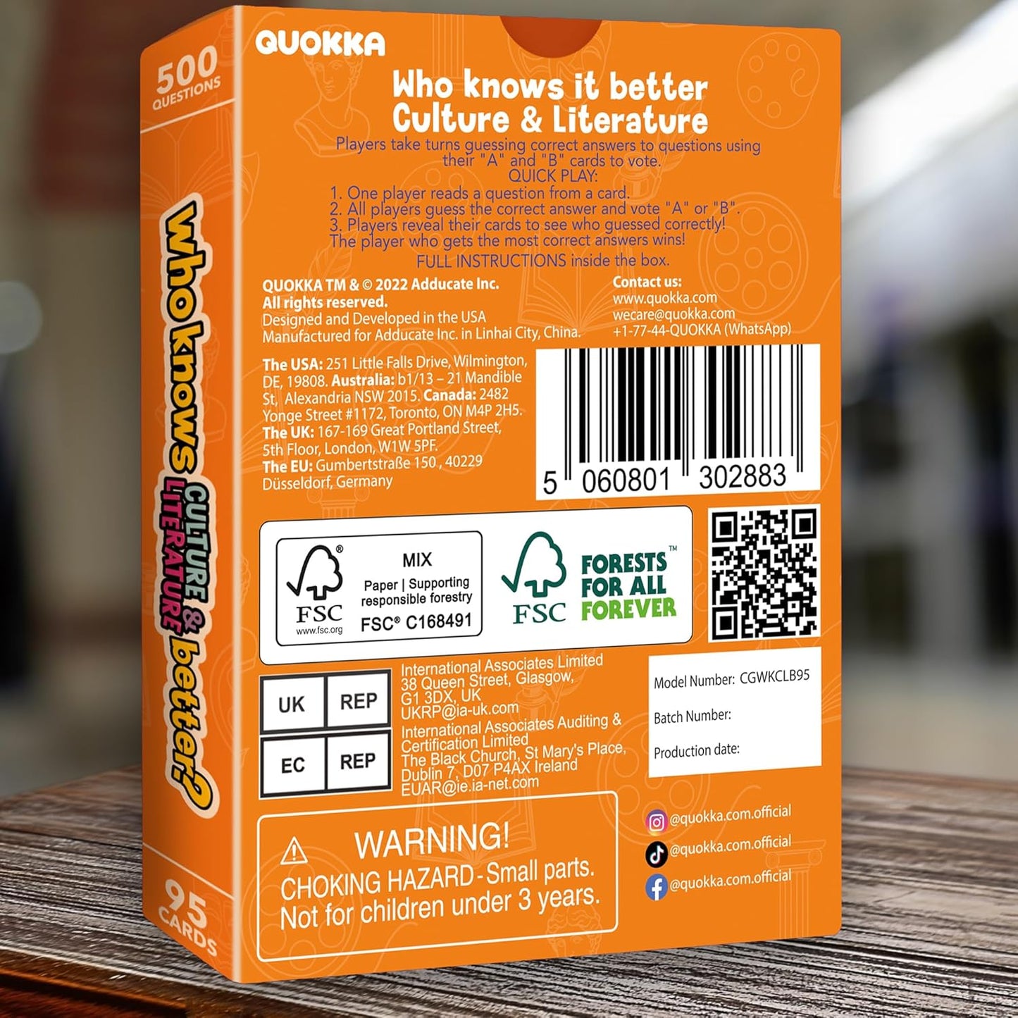 QUOKKA Board Games for Kids 8-12 and Family - Set of 4 Who Knows It Better? - 2000+ Questions Across Biology, Culture, STEM and Math - Educational Trivia Cards for Learning and Game Night