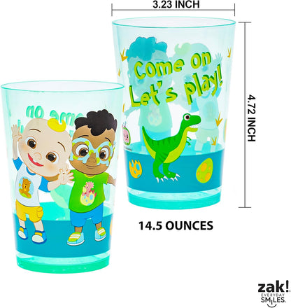 Zak Designs 14.5oz Disney Frozen 2 Nesting Tumbler Set Includes Durable Plastic Cups, Fun Drinkware is Perfect for Kids, 4pk (14.5oz, Anna & Elsa & Olaf)