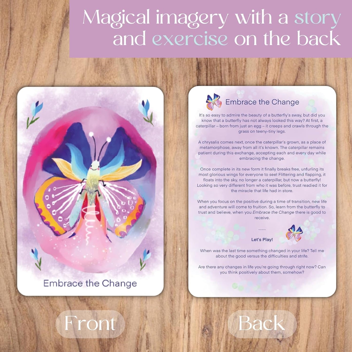 Mindfulness & Affirmation Cards for Kids – 38 XL Activity Cards for Emotional Growth – Rhyming Stories, Visualization & Calming Practices