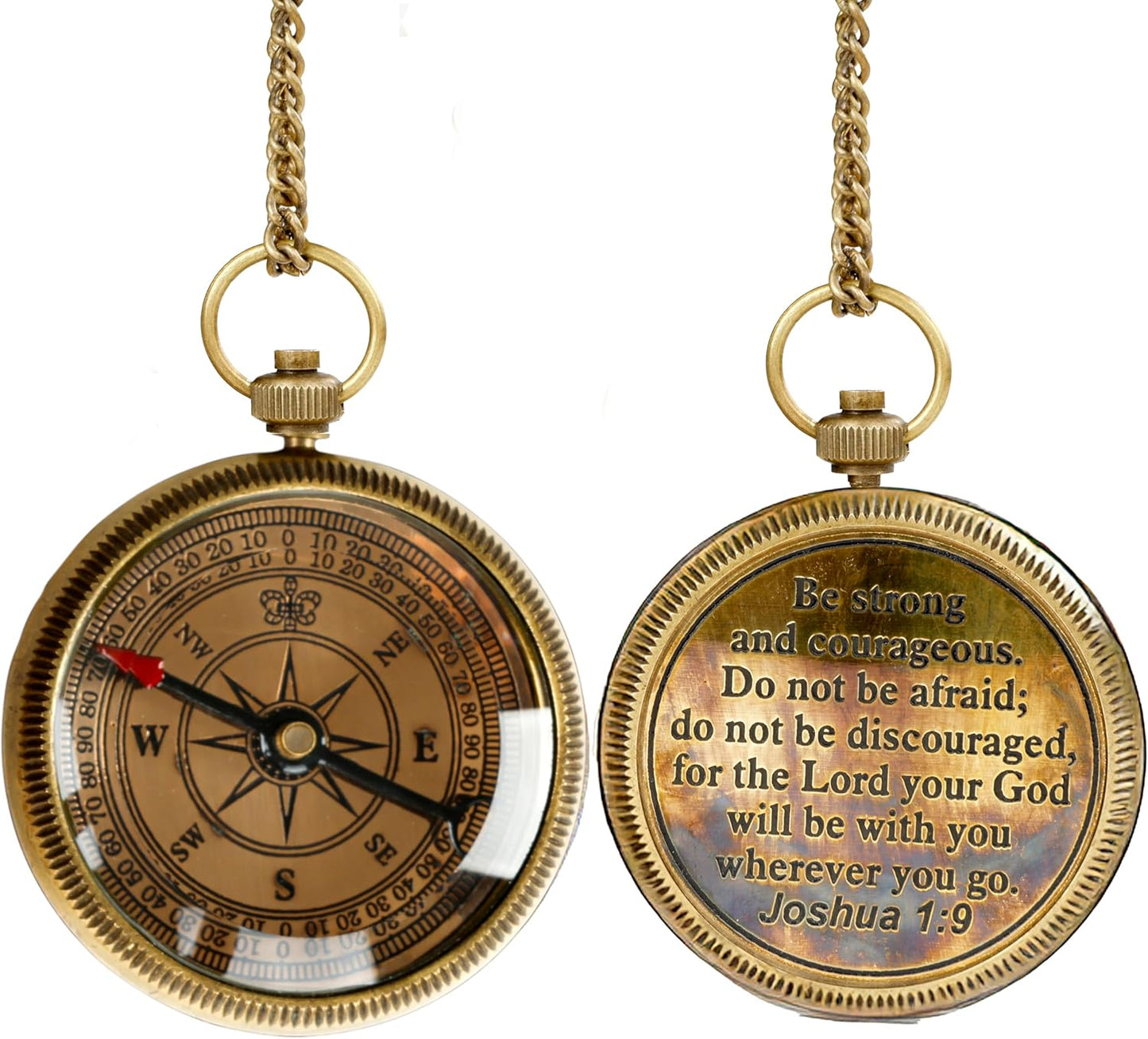 Compass with Stamped Wooden Case