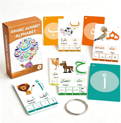 Arabic Flash Cards for Beginners, Learn Arabic Alphabet for Kids, Teens and Adults, Educational Language Learning Resource for Grade School, Classroom, Homeschool Supplies