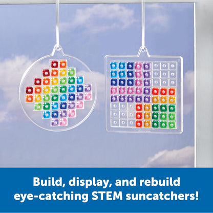 Learning Resources STEM Explorers Suncatchers - STEM Building Art Crafts, Creative Educational Toys for Boys and Girls, Art for Kids Ages 5+, Arts and Crafts Set, STEAM Activities