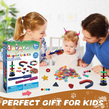 SAYAYA 228 PCS Magnetic Science Kit for Kids - Magnetic Balls, Bingo Wands with Chips, STEM Learning Set Magnet Toys for Classroom, Back to School Supplies, Educational Activities Gift for Boys Girls