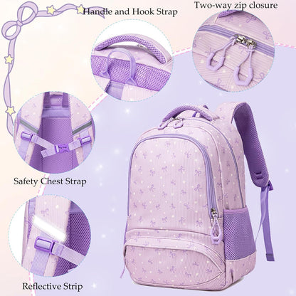 Girls Backpack for Elementary Unicorn Backpack Kids Backpack School Bookbag for Girls 3 in 1 Set Back to School