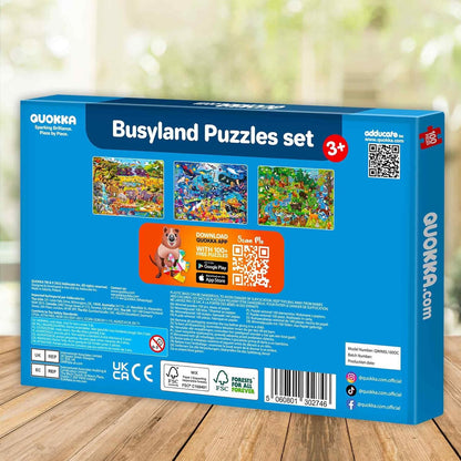 QUOKKA 100 Piece Puzzles for Kids Ages 4-6 – Floor Kids Puzzles Ages 6-8 Year Old – Toy for Learning Forest Animals for 8-10 yo – Jigsaw Toddler Game for Boy and Girl 3-5