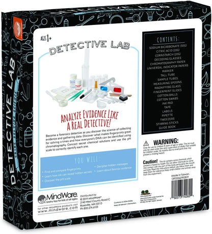 MindWare Science Academy Detective lab - Science Kits for Kids Age 8-12 - Kids Detective Kit Complete with 7 Forensics and Crime-Scene Investigations - Ages 8 and Up