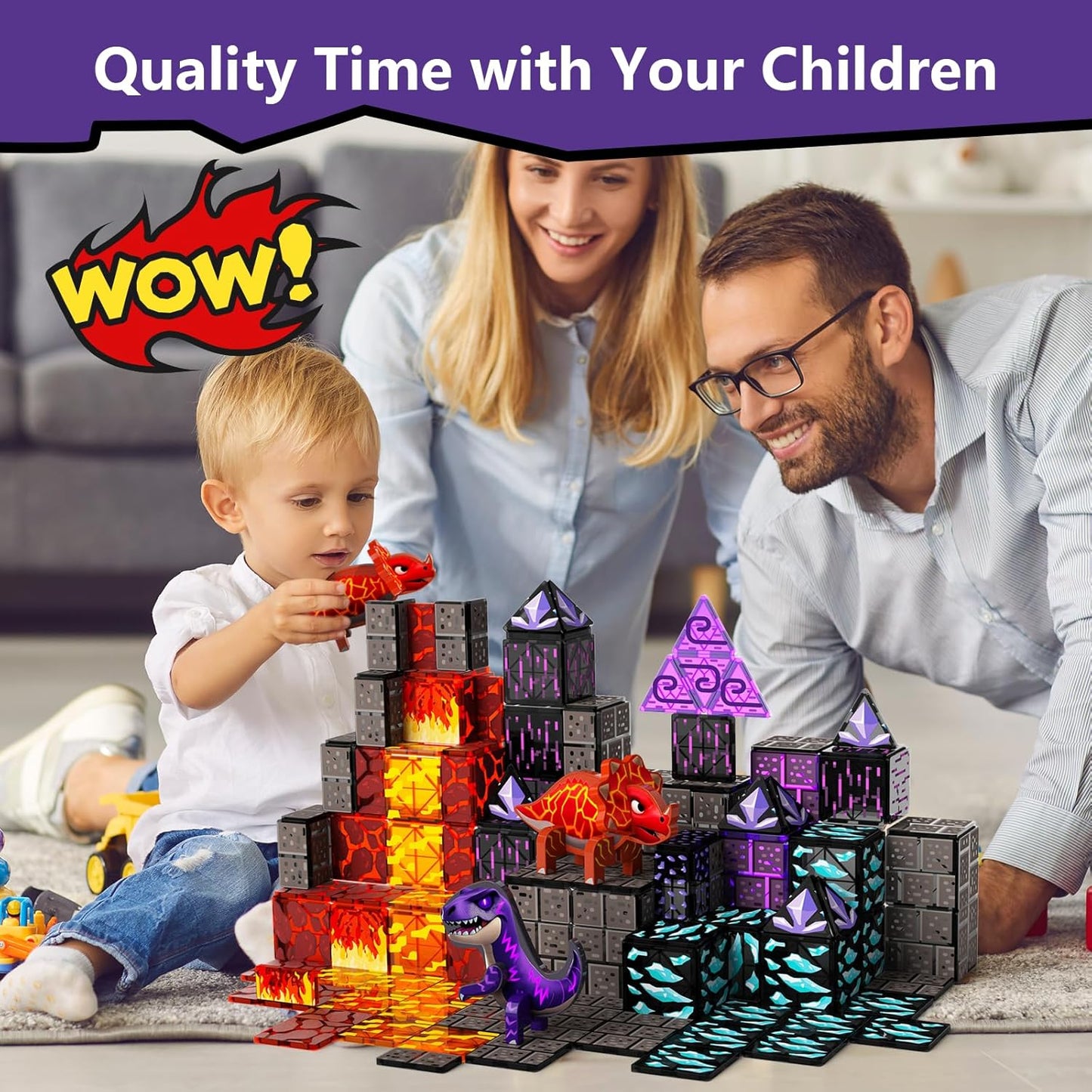 GobiDex Magnetic Building Blocks Unicorn Toys for Girls, Princess Magnetic Tiles Building Toys for Kids Ages 3-5 4-8, STEM Sensory Toddler Game Birthday Gift for Girls Boys Ages 3+