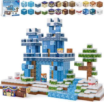 100PCS Magnetic Blocks, Magnet Tiles Toys for Kids, Magnetic Building Blocks Cubes, STEM Montessori Stacking Magnets for Kids, Birthday Gifts for Boys and Girls Age 3+ Years Old