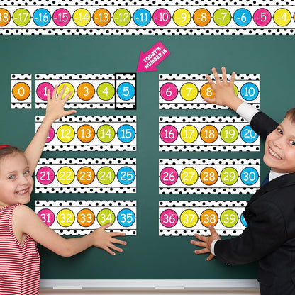 Number Line for Classroom Wall (-20 to +120) Boho Heart Shape Number Bulletin Board for Students Math Learning Boho Bulletin Border Decor Numbers Boarder Strips for Home School