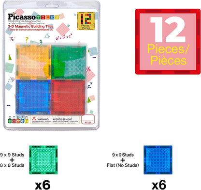 PicassoTiles 333pcs Magnetic Brick Tile and Magnetic Tile Combo Set, Action Figures included, Building Blocks STEM Toys, Educational Montessori Preschool Toddler classroom learning toys, Kids activity